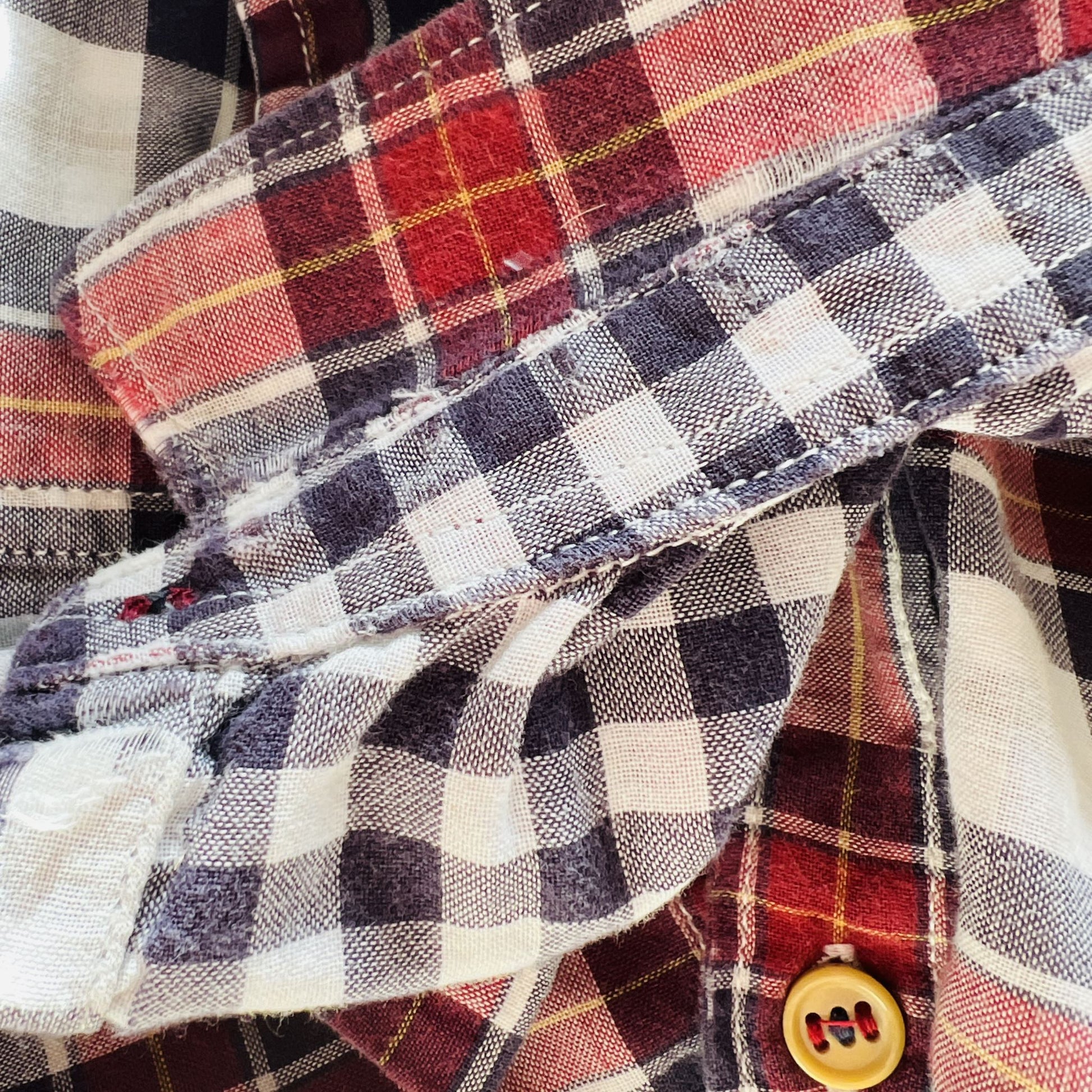BEN SHERMAN / soft cotton plaid shirt / L (3887013870944851276)