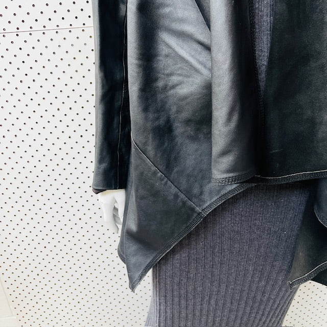 MAX / butter soft black leather jacket / L Jackets