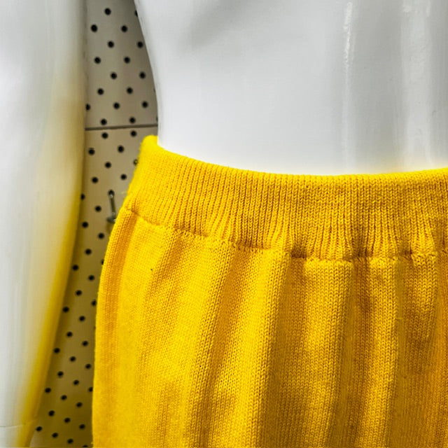 1990s nz vintage / GAYE BARTLETT / bright yellow knit tube skirt / s/m (3887024541982160060)