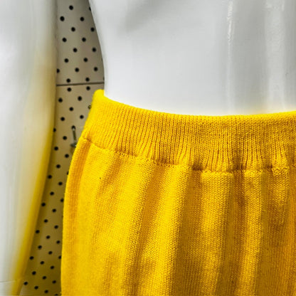 1990s nz vintage / GAYE BARTLETT / bright yellow knit tube skirt / s/m (3887024541982160060)