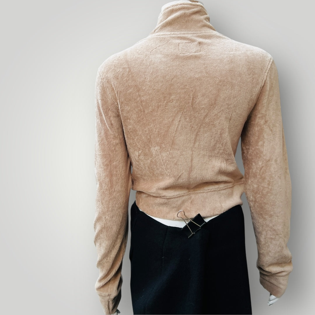 IZZUE / logo-appliqué corduroy top / s (3887025420722350204)