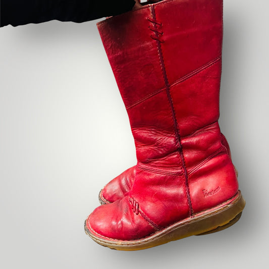 DR MARTENS / authentic wedge boots / red / 39 (3887450334529123177)
