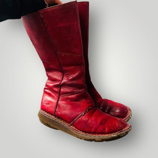 DR MARTENS / authentic wedge boots / red / 39 (3887450336341451237)