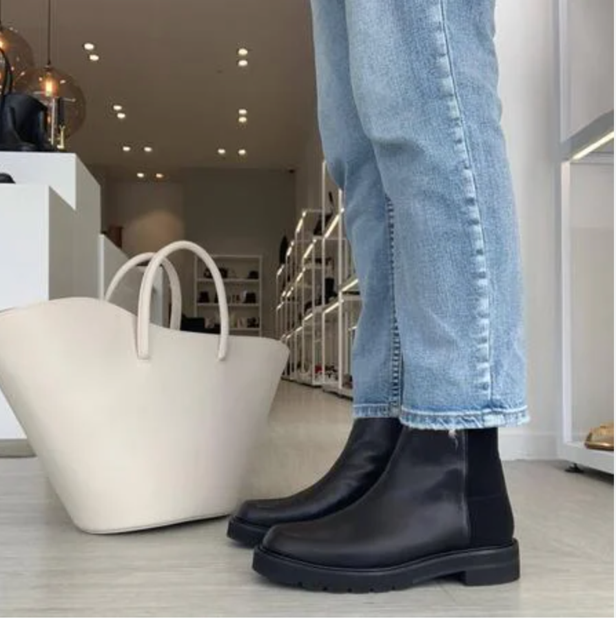 STUART WEITZMAN / 5050 LIFT BOOTIE / made in spain / leather / 39 (3887452952974458387)