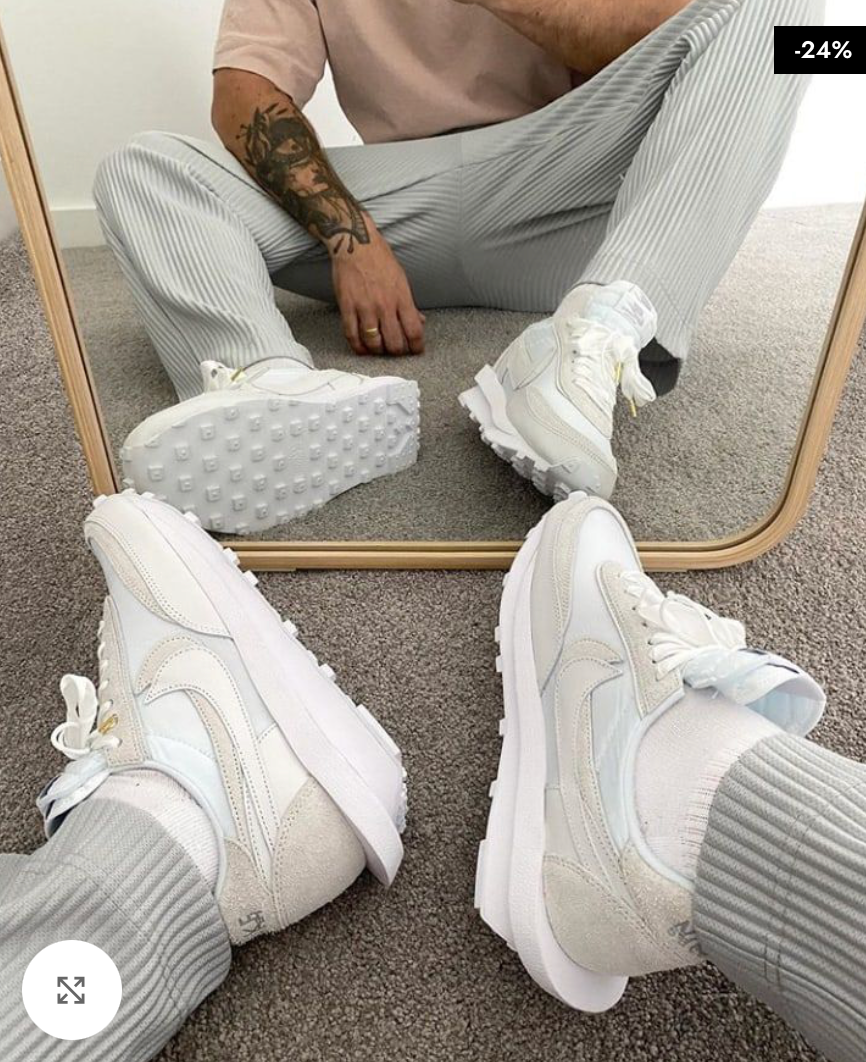NIKE x SACAI / white trainers / 41 (3887464501049971957)