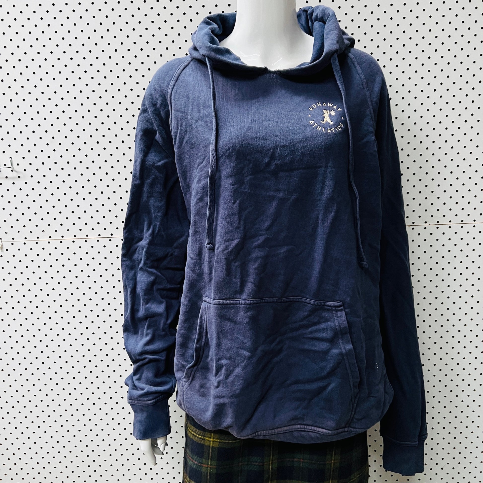 KAREN WALKER / blue logo hoodie / s (3887558832173537432)