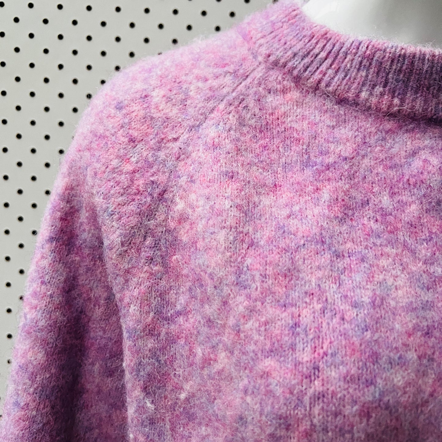 THING THING  / pink brushed wool mohair jumper / 12 / made in nz (3887558860173437426)