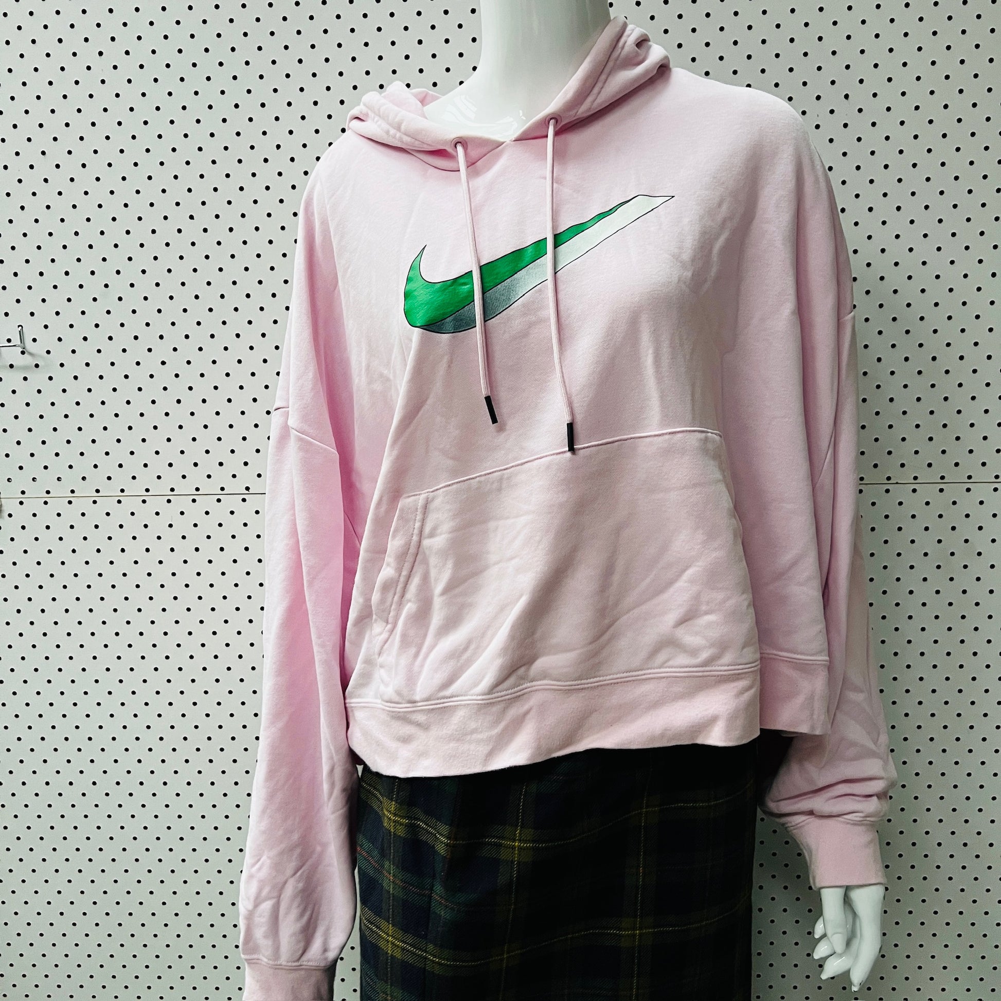 NIKE / pink hoodie / oversized m (3887558869574880873)