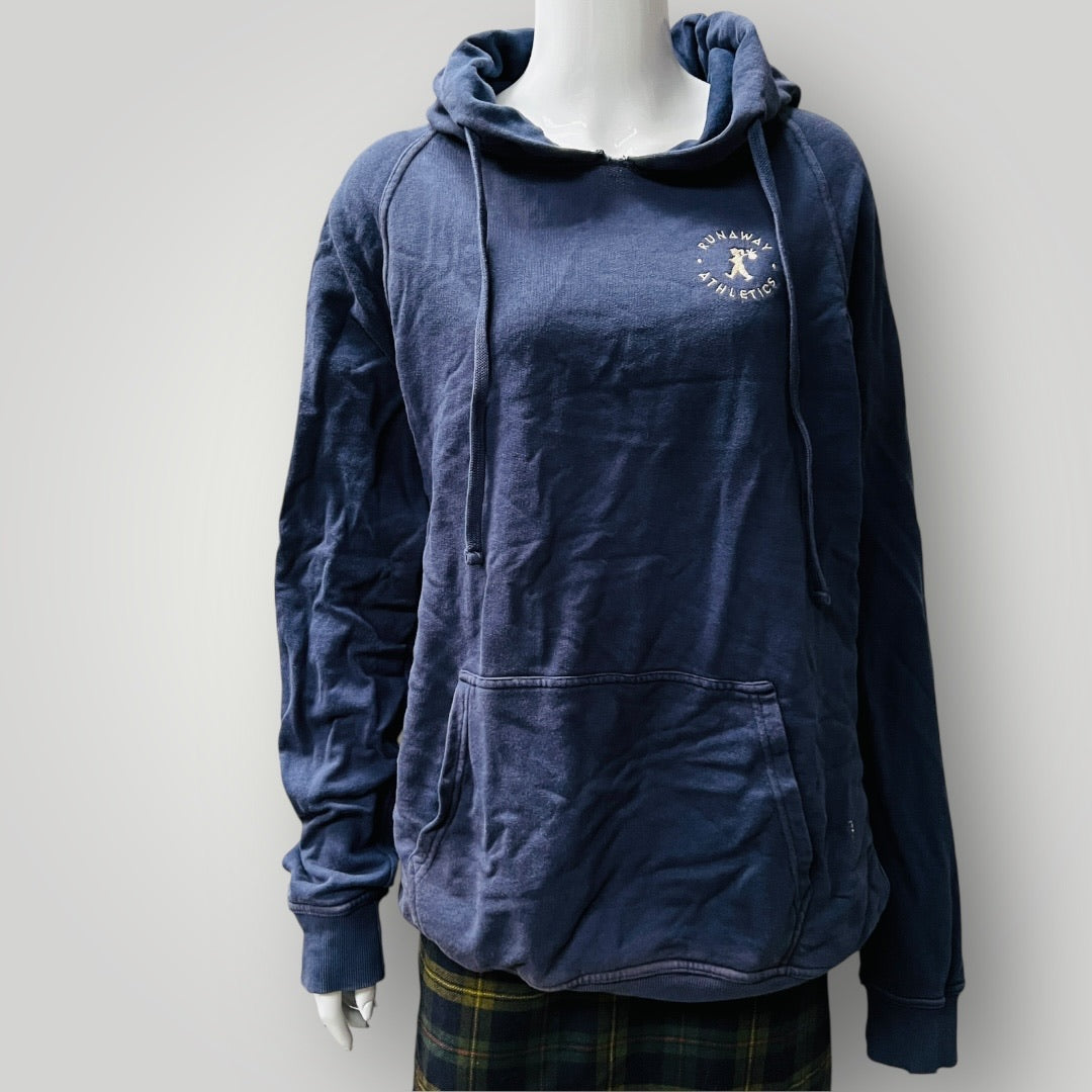 KAREN WALKER / blue logo hoodie / s (3887559003332426909)