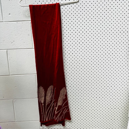 JILL MAIN / merino scarf with toi toi print / made in nz (3888053361982285238)