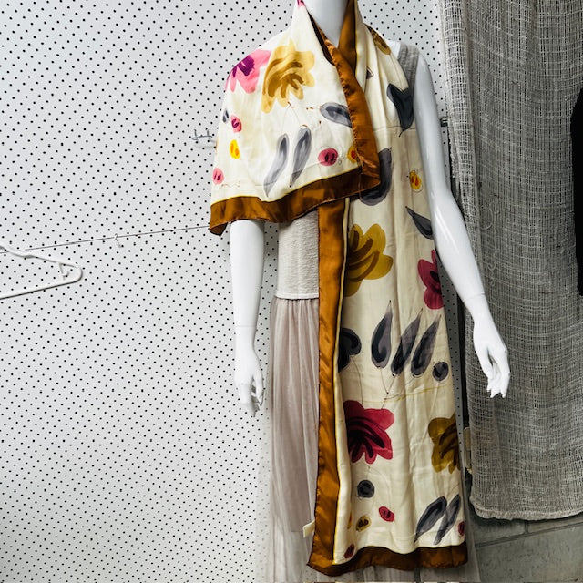 PCA / hand painted silk scarf with rolled edges (3888053369009727987)