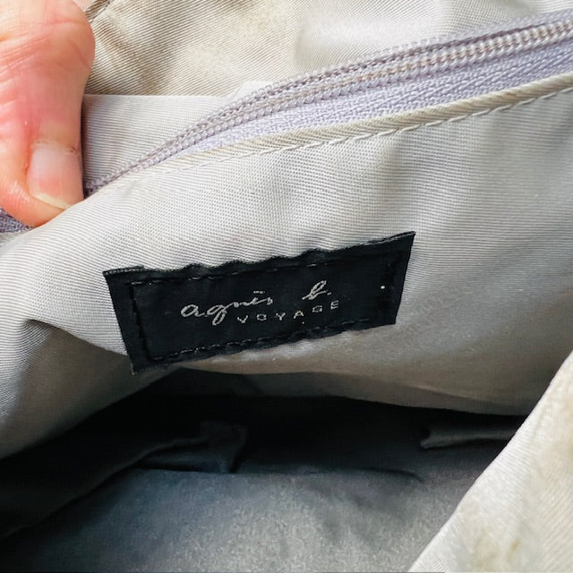 AGNES B VOYAGE / leather bag / made in japan (3888053441666413095)