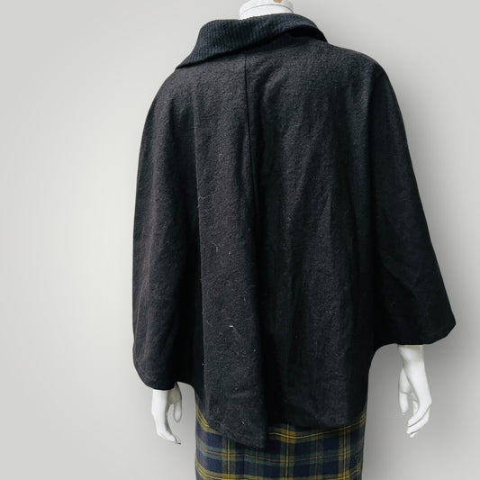 00s nz vintage / CHALKY DIGITS / wool cape / one size / made in nz (3888053802163909250)