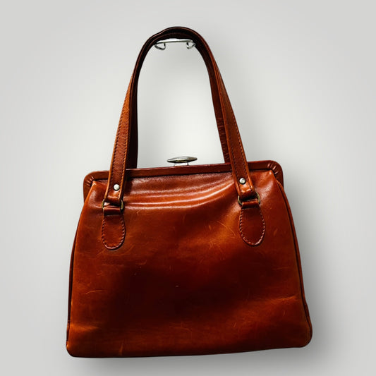 1960s vintage FLORIAN / leather handbag / made in nz (3888053819855577307)