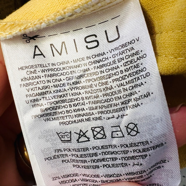 AMISU / butter yellow cropped jacket / s (3888149094412932278)