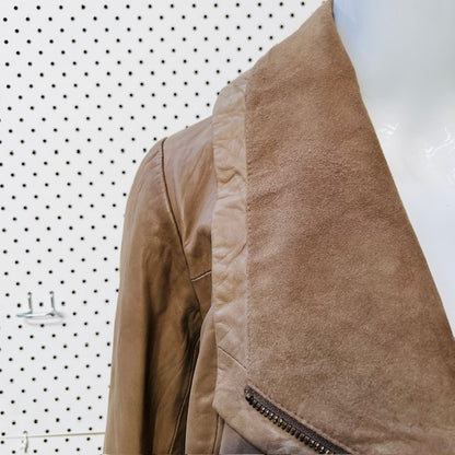 EMU / brown leather jacket / made in australia / S (3888149182119043787)
