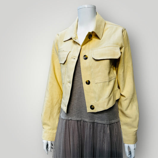 AMISU / butter yellow cropped jacket / s (3888149458273299408)