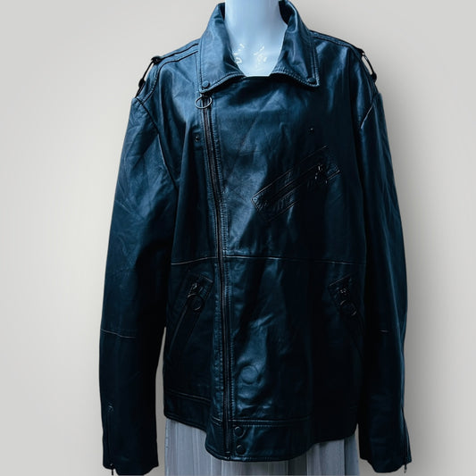 ASOS / genuine leather biker jacket / 4XL (3888230832377996621)