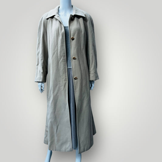 1990s vintage / MARIO VALENTE / full length cashmere coat / 12 / made in italy (3888230840922638336)