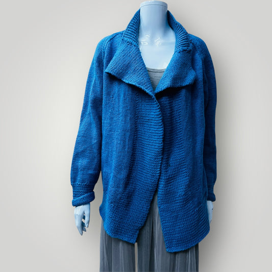 handmade / wool knit cardigan / L (3888230844202945439)