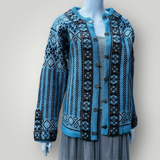 Nordstrikk / traditional norwegian cardigan / wool / M/L (3888230850694367406)