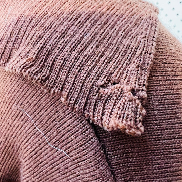 KATE SYVESTER / brown merino jumper with collar / L (3888681730951718330)
