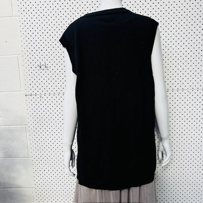 1990s vintage / wool / chequer club / button up v neck vest / L (3888681849775225756)