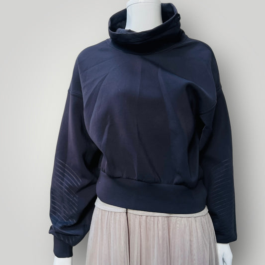 LULULEMON / cropped funnel neck neoprene sweatshirt / s (3888682210451736139)