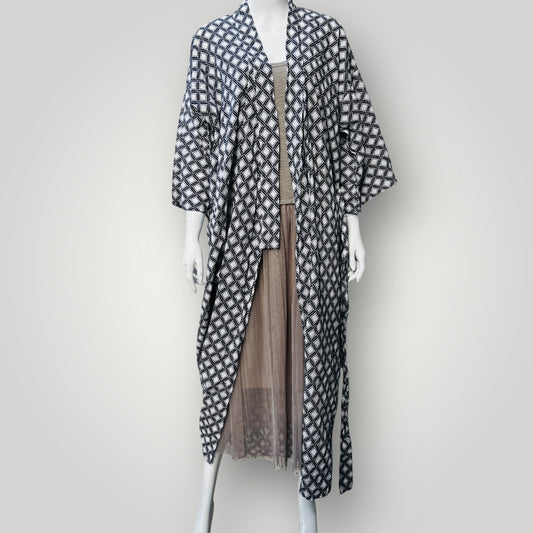 vintage / cotton kimono / japanese / one size (3888682221293558028)