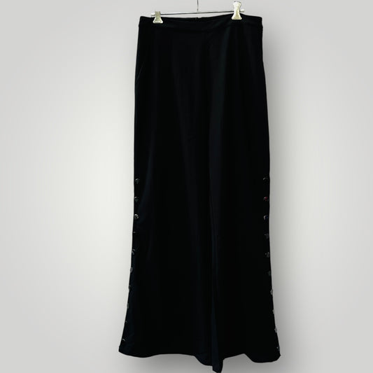 CALLI / wide legged black pants with side domes / 12 (3888811279075261975)