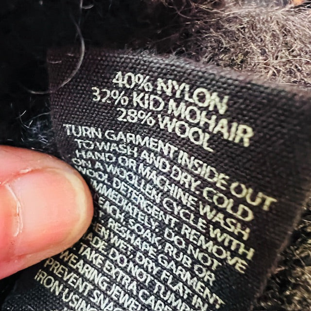 WORKSHOP / black mohair jumper / M / made in nz (3888836784795473404)