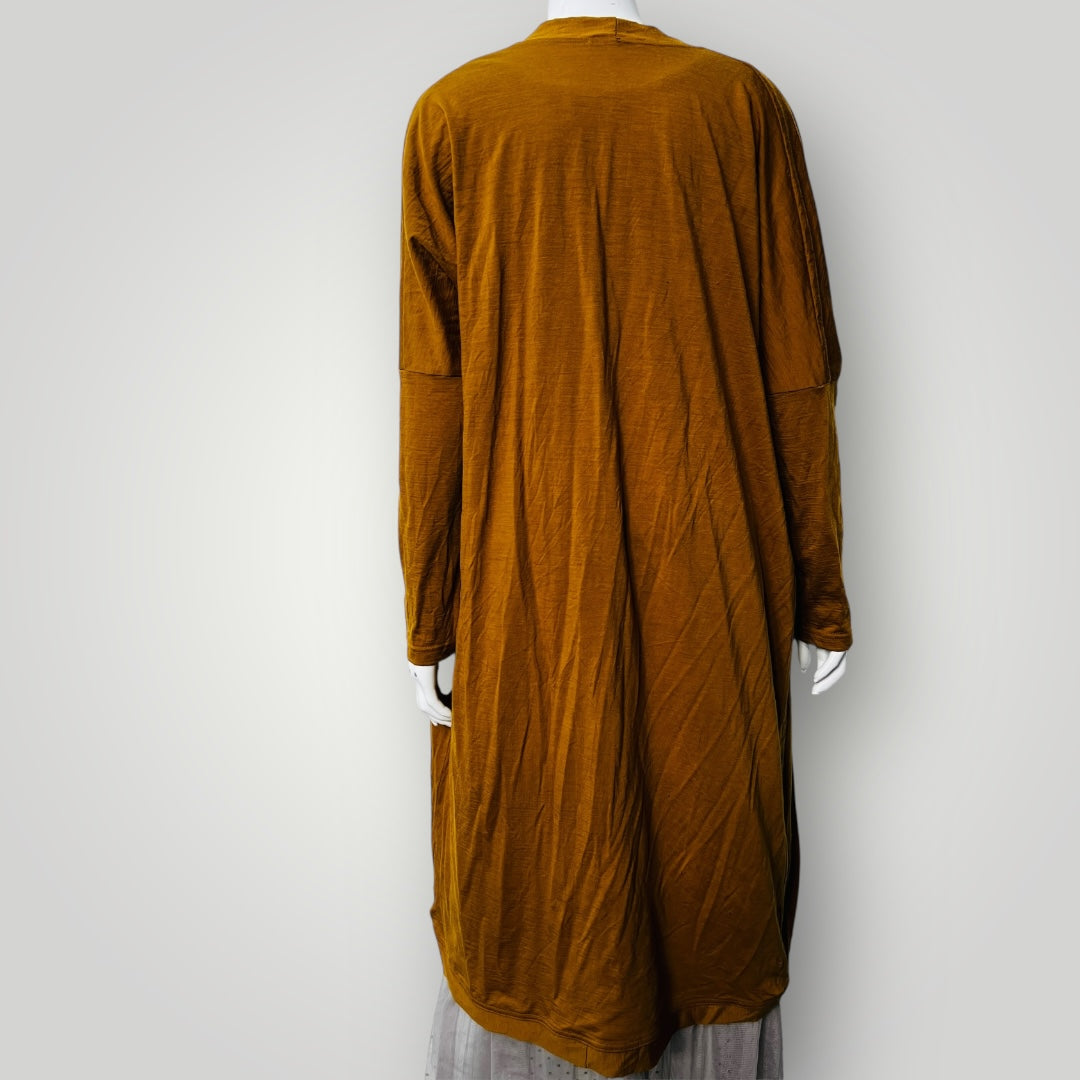 PERRIAM / 'capsule' longline merino cardigan / M / made in nz (3888837111392273671)