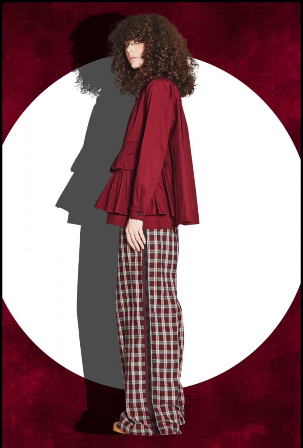 TRELISE COOPER / walking in the pleat trousers / plaid / s (3888837444865336280)