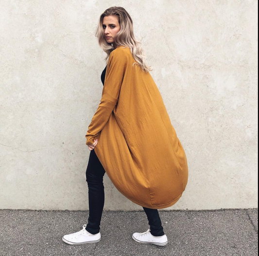 PERRIAM / 'capsule' longline merino cardigan / M / made in nz (3889273351291221180)