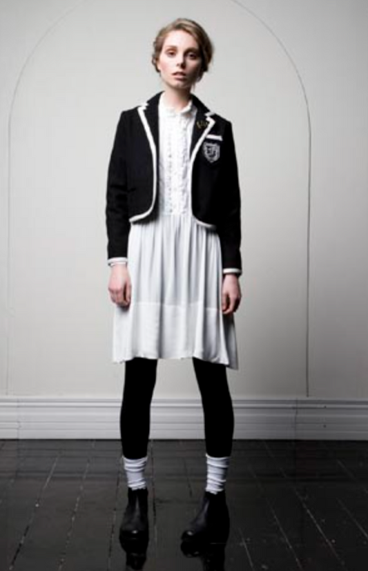 TWENTY SEVEN NAMES / beatrix piped rowing blazer / wool / s (3889275622378874565)