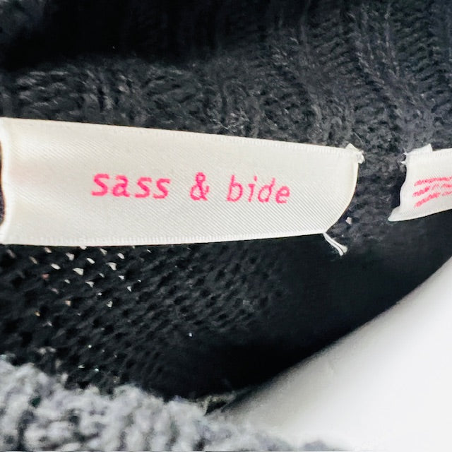 SASS + BIDE / master + muse / cotton cashmere jumper with feature sleeves / s (3889342716940967535)