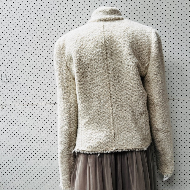 ISABEL MARANT / graziae tweed biker jacket / 40 / $1500nzd (3889342781623033912)