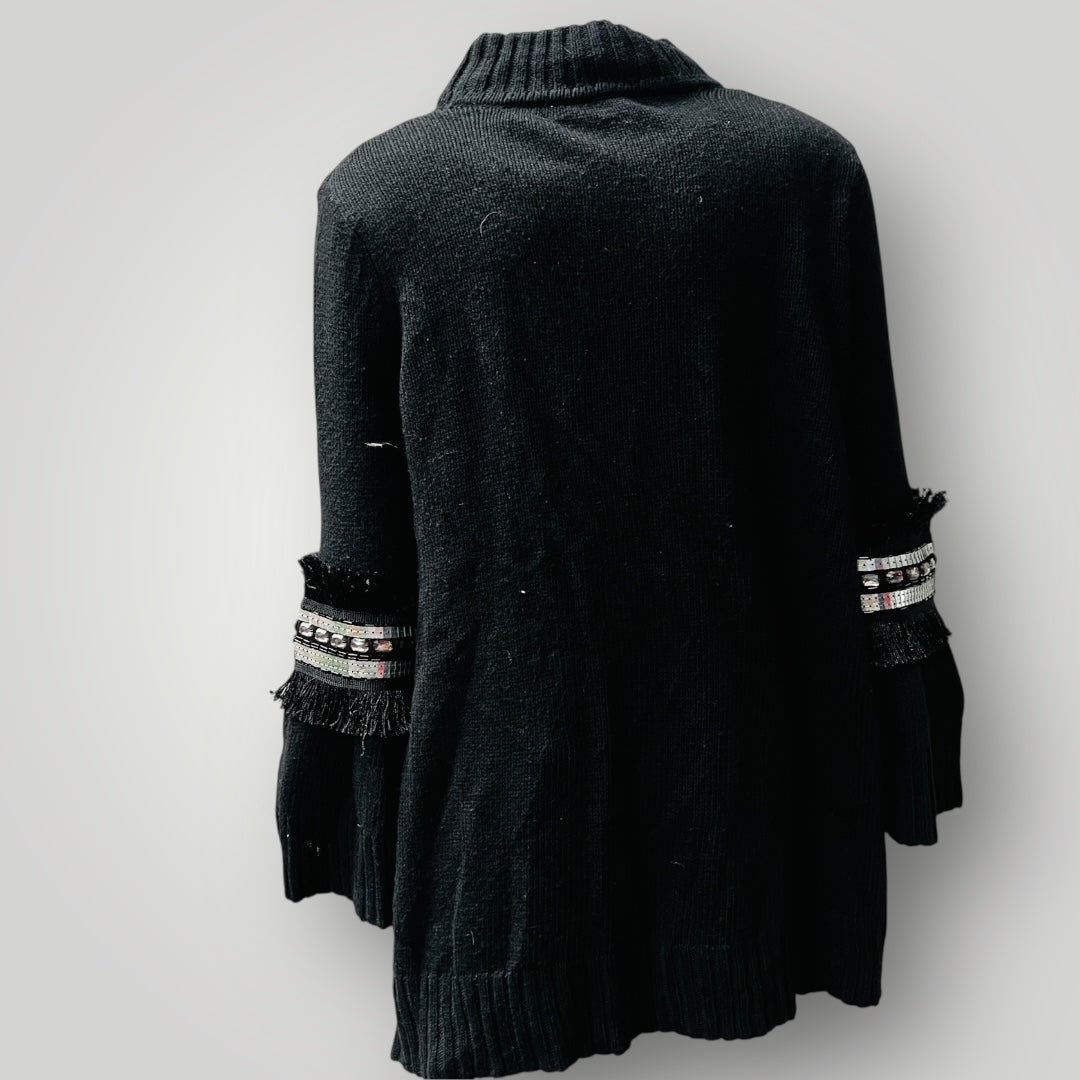 SASS + BIDE / master + muse / cotton cashmere jumper with feature sleeves / s (3889343050081313428)