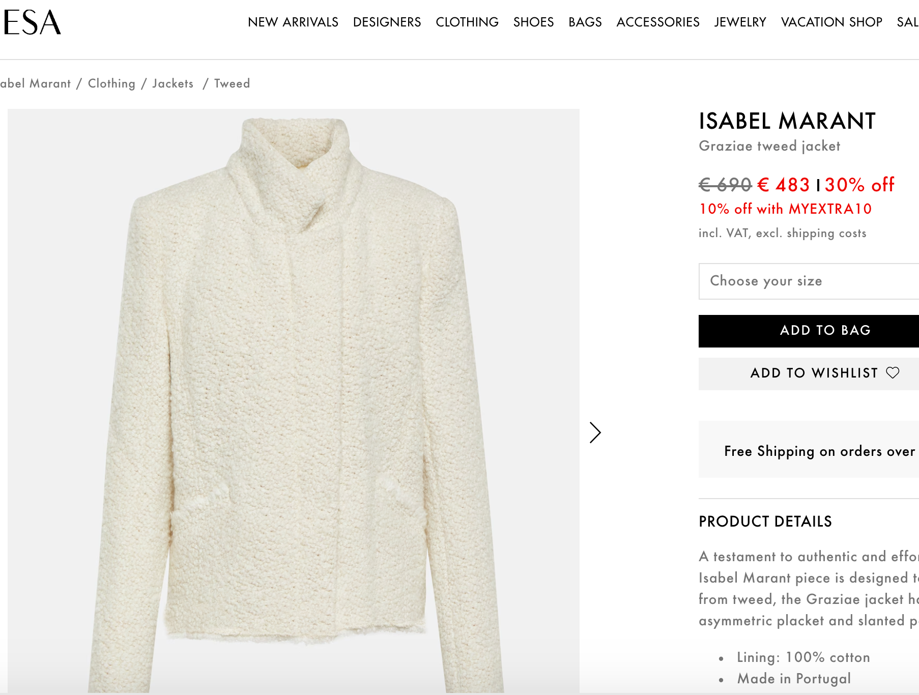 ISABEL MARANT / graziae tweed biker jacket / 40 / $1500nzd (3889419680594472453)