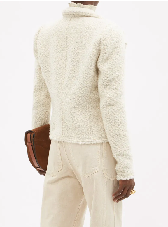 ISABEL MARANT / graziae tweed biker jacket / 40 / $1500nzd (3889419688306642506)