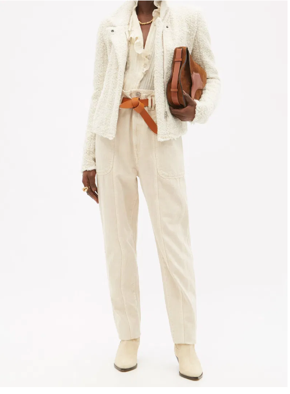 ISABEL MARANT / graziae tweed biker jacket / 40 / $1500nzd (3889420735136723437)