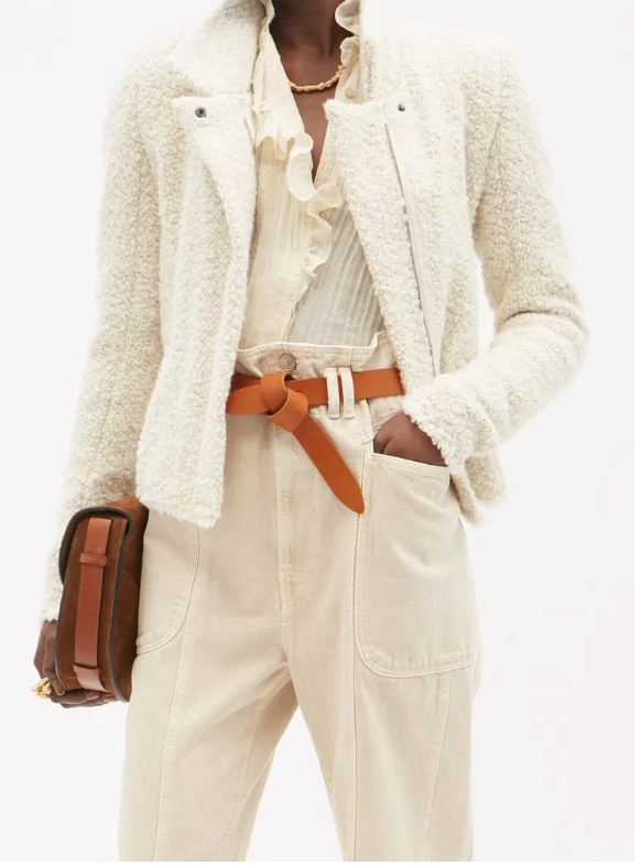ISABEL MARANT / graziae tweed biker jacket / 40 / $1500nzd (3889420737805913900)