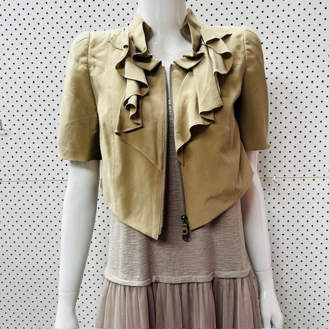 1990s australian vintage / G2 by george gross / silk cropped jacket / s (3889441423078169183)