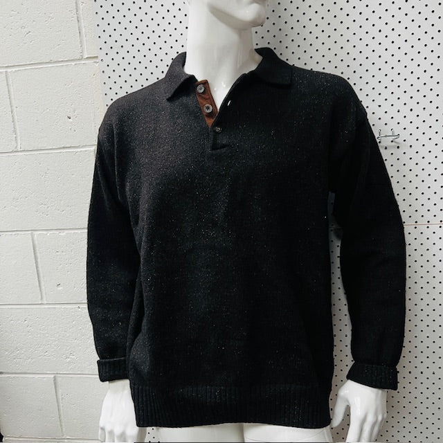 nz vintage / CIGNAL / mens quarter zip jumper / merino silk / m / made in nz (3889445500701089597)