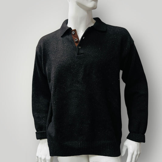nz vintage / CIGNAL / mens quarter zip jumper / merino silk / m / made in nz (3889448474586942588)