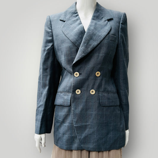 1970s nz vintage / JACKSON THE TAILOR / double breasted wool blazer / s (3889448483426417827)