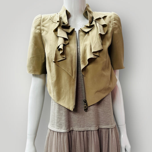 1990s australian vintage / G2 by george gross / silk cropped jacket / s (3889448514909061194)