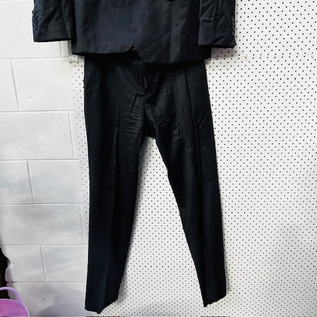 CAMBRIDGE / black wool suit / L / $1 no reserve (3890025574326887471)