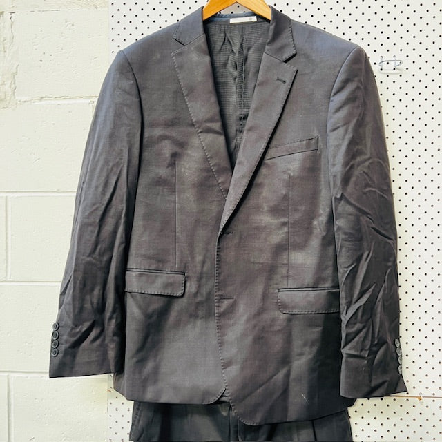 CAMBRIDGE / black wool suit / L / $1 no reserve (3890025576216990872)