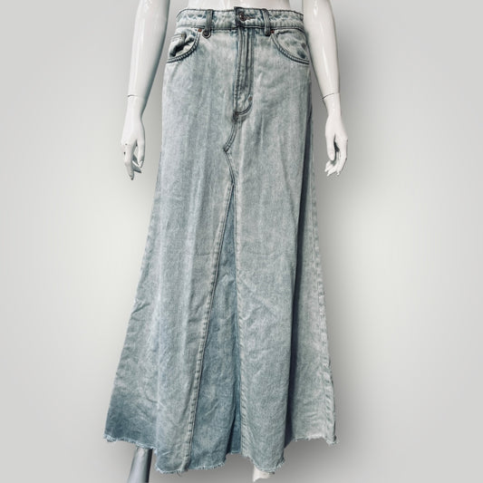 NEUW??? ROLLAS? TBC / full length denim skirt / s/m (3890025750652366538)